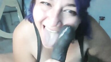 I shaved once... not sure it'll happen again, glass toy blowjob and pussy fuck