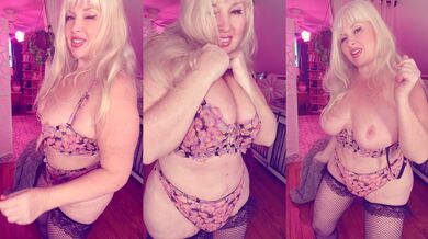 PaintedRose.Live Rosie In Taboo Slutty stepMOM Dancing With YOU in Sexy Lingerie - Thong, Ruffled Thigh Highs, Heels and Lipstick Kisses