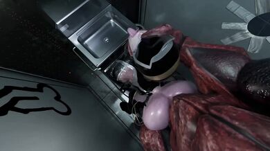 A thick cock penetrates her ass. She is a vessel for his sperm. 3D