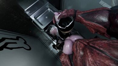 A thick cock penetrates her ass. She is a vessel for his sperm. 3D