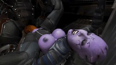 She spread her legs in front of the monster for the first time... It was wonderful