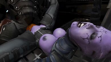 She spread her legs in front of the monster for the first time... It was wonderful