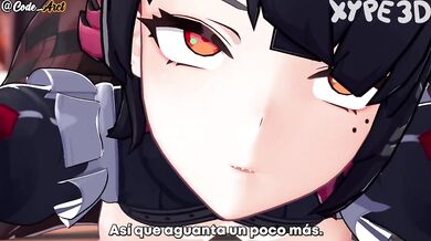 Jane fucks Ellen's creamy pussy (Zenless Zone Zero) [Spanish subtitle]