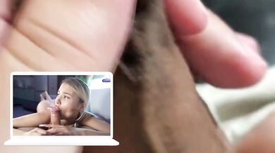 React: Cum in my pretty little mouth. The best first-person deep-throat blowjob