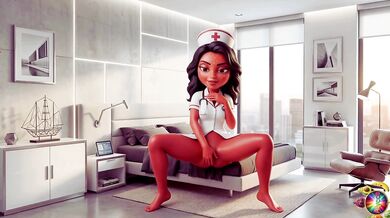 Dirty Nurse Fantasy Moranguete eats Patient Abacaxi’s cock and takes his anal Hospital Room Secret Nurse Moranguete drills Abacaxi’s pussy and ass