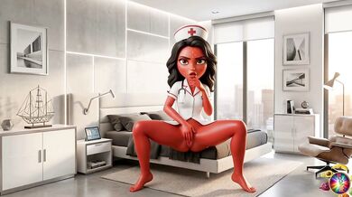 Dirty Nurse Fantasy Moranguete eats Patient Abacaxi’s cock and takes his anal Hospital Room Secret Nurse Moranguete drills Abacaxi’s pussy and ass