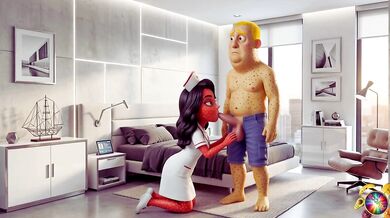 Dirty Nurse Fantasy Moranguete eats Patient Abacaxi’s cock and takes his anal Hospital Room Secret Nurse Moranguete drills Abacaxi’s pussy and ass