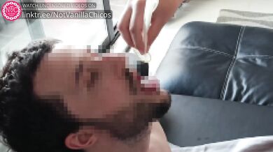 A girl makes her boyfriend drink cum from condom after sex