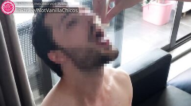 A girl makes her boyfriend drink cum from condom after sex