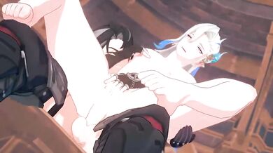 wriothesley x neuvillette romantic sex - Genshin Impact Yaoi
