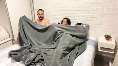 The cuckolded wife had to share the bed with her friend after the party