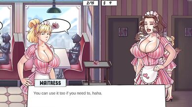She Applied For A New Work As A Waitress In The Café and Eventually Fucked With Customers In The Bathroom| All Scenes(18+)- The Lewd Knight New Update