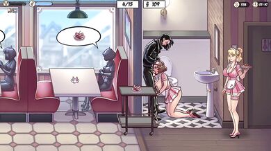 She Applied For A New Work As A Waitress In The Café and Eventually Fucked With Customers In The Bathroom| All Scenes(18+)- The Lewd Knight New Update