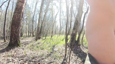 proud big ass glides through quiet, wild forest nude