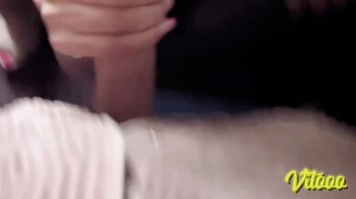 Sexy submissive playing with a cock in her mouth