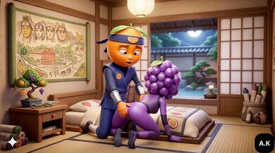 Ninja Clan Secrets Laranjudo eats Uvinha’s pussy and ass in Cosplay Uvinha takes Laranjudo’s big energy Vaginal and Anal Hidden Village Sex porno