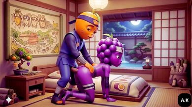 Ninja Clan Secrets Laranjudo eats Uvinha’s pussy and ass in Cosplay Uvinha takes Laranjudo’s big energy Vaginal and Anal Hidden Village Sex porno