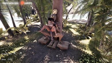 Lara Croft's butt is destroyed by the stone penis of an awakened statue. 3D. part 2