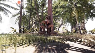Lara Croft's butt is destroyed by the stone penis of an awakened statue. 3D. part 2