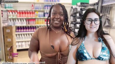 Ebony Freak Caught Fucking At Dollar Tree Reaction