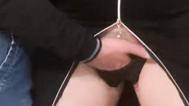 Fingering A Juicy Pussy Under Dress in Crowded Subway