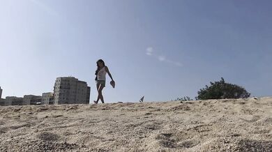 Pick up brunette in nudist beach and fuck her ass