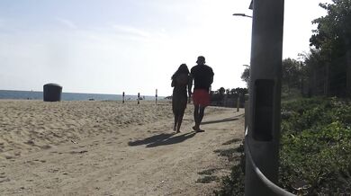 Pick up brunette in nudist beach and fuck her ass