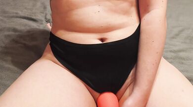 Wedgie masturbation and magic wand orgasm