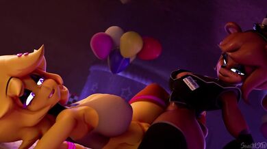 Night-time lesbian sex