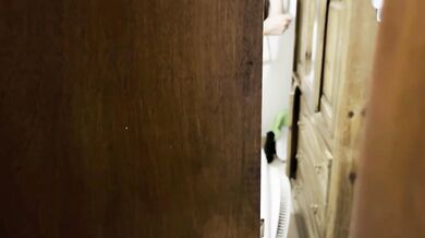 I cum on my stepsister's natural tits before she finishes getting ready for the party