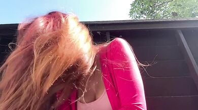 Italian Milf Artemisia Love solo long hair slow motion outside OF@ArtemisiaLove101
