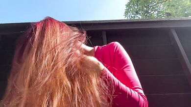 Italian Milf Artemisia Love solo long hair slow motion outside OF@ArtemisiaLove101