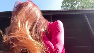 Italian Milf Artemisia Love solo long hair slow motion outside OF@ArtemisiaLove101