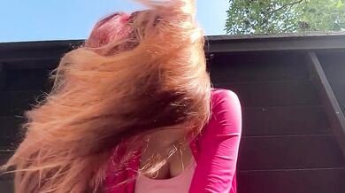Italian Milf Artemisia Love solo long hair slow motion outside OF@ArtemisiaLove101