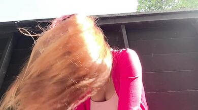 Italian Milf Artemisia Love solo long hair slow motion outside OF@ArtemisiaLove101