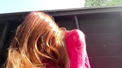 Italian Milf Artemisia Love solo long hair slow motion outside OF@ArtemisiaLove101