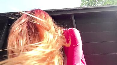 Italian Milf Artemisia Love solo long hair slow motion outside OF@ArtemisiaLove101