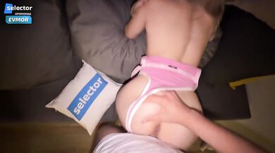 Young cutie swallows cock as much as she can