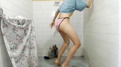 satin panties try on