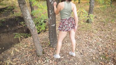 Schoolgirl Flashes Full Back Panties Outdoors Upskirt Fantasy