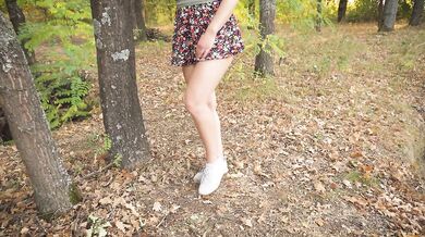Schoolgirl Flashes Full Back Panties Outdoors Upskirt Fantasy