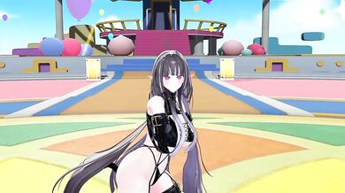 Thicc Elf VTuber Bunny Style Strip Dance | Hentai MMD