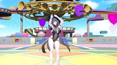 Thicc Elf VTuber Bunny Style Strip Dance | Hentai MMD