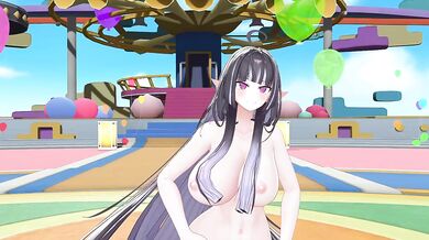 Thicc Elf VTuber Bunny Style Strip Dance | Hentai MMD