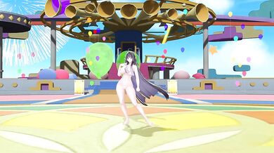 Thicc Elf VTuber Bunny Style Strip Dance | Hentai MMD