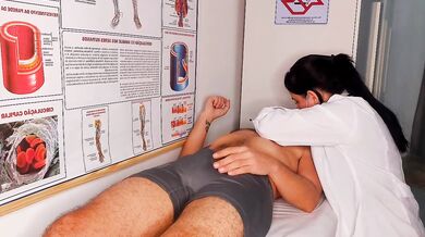 Oops... my penis got an erection in front of the nurse.
