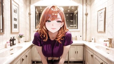 Purple Shiny Outfit Fucked to Orgasm in Bathtub