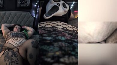 Ghostface eats my pussy and fucks my tight wet pierced pussy with his big thick cock