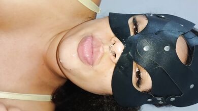bitch sucking, making bubbles of spit, drooling‍