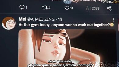 Mei gets rough sex and creamy cream (Overwatch) [Spanish subtitle]